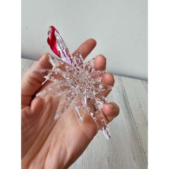 Waterford 2013 snowstar Crystal snowflake annual ornament Xmas tree unique - Picture 8 of 9